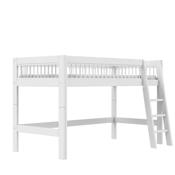 Semi high bed with slanted ladder - Breeze